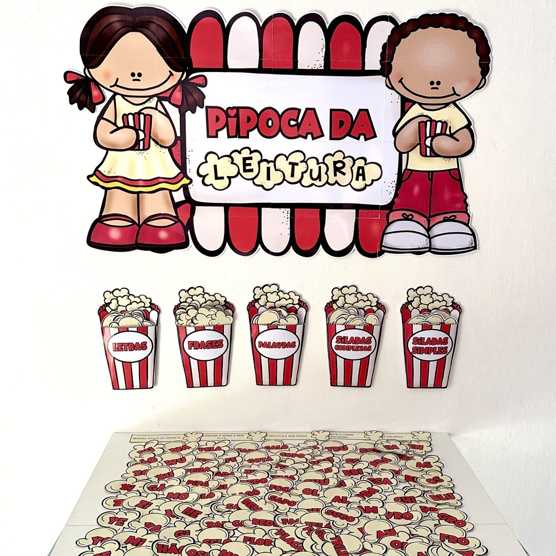 Kit pipoca da leitura.