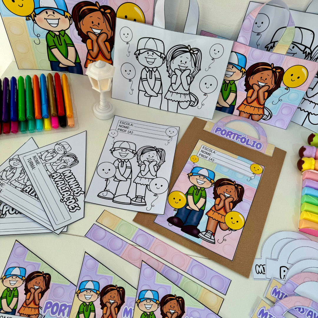 Kit capas tema escola