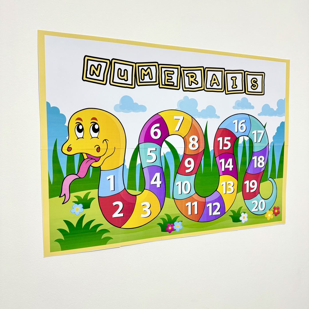 Cartaz numerais de 1 a 20