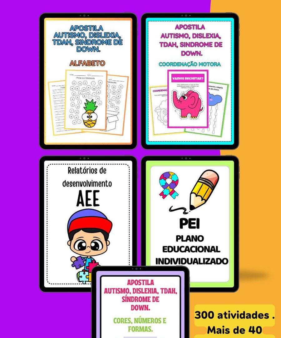 Combo apostilas educação especial com relatório .