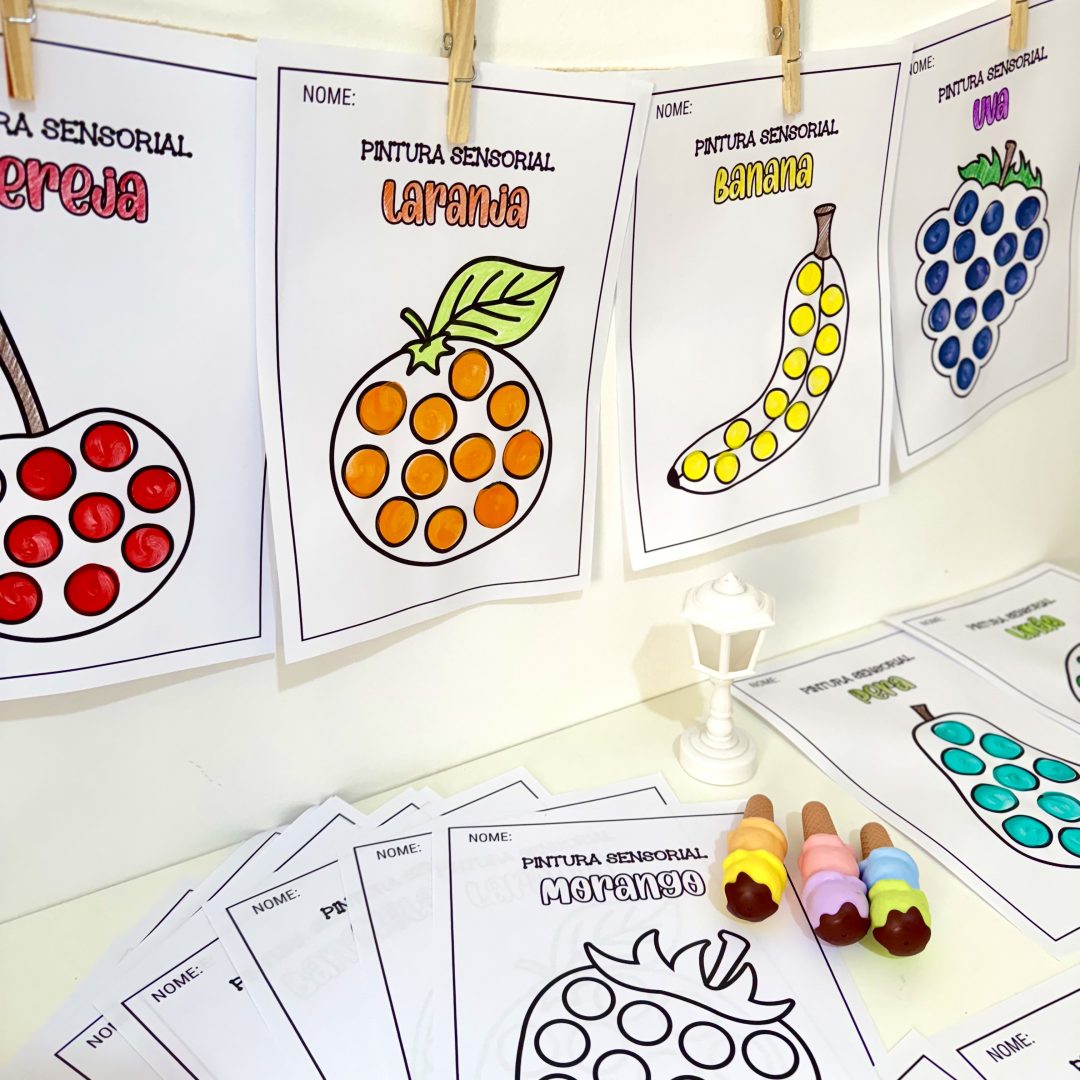 Pintura sensorial frutas