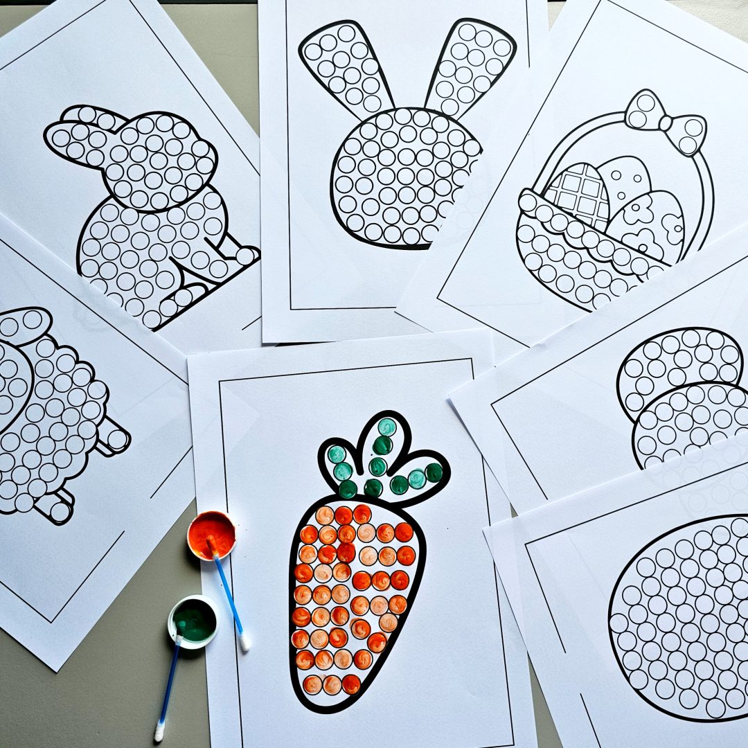 Pintura com cotonete Páscoa