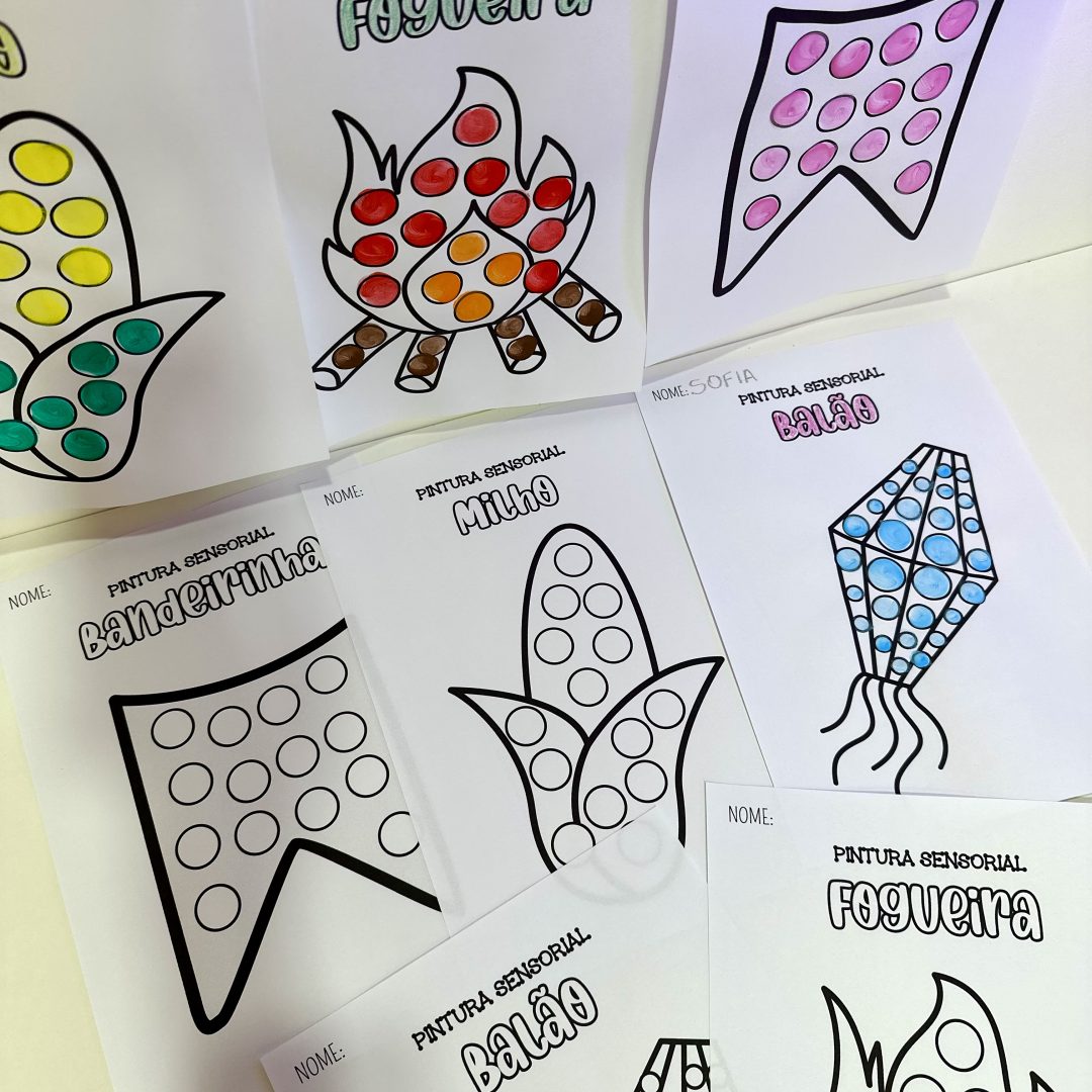 Pintura sensorial Festa junina .